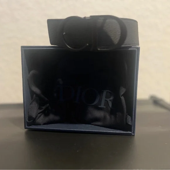 Men's Black Leather Belt (Dior)